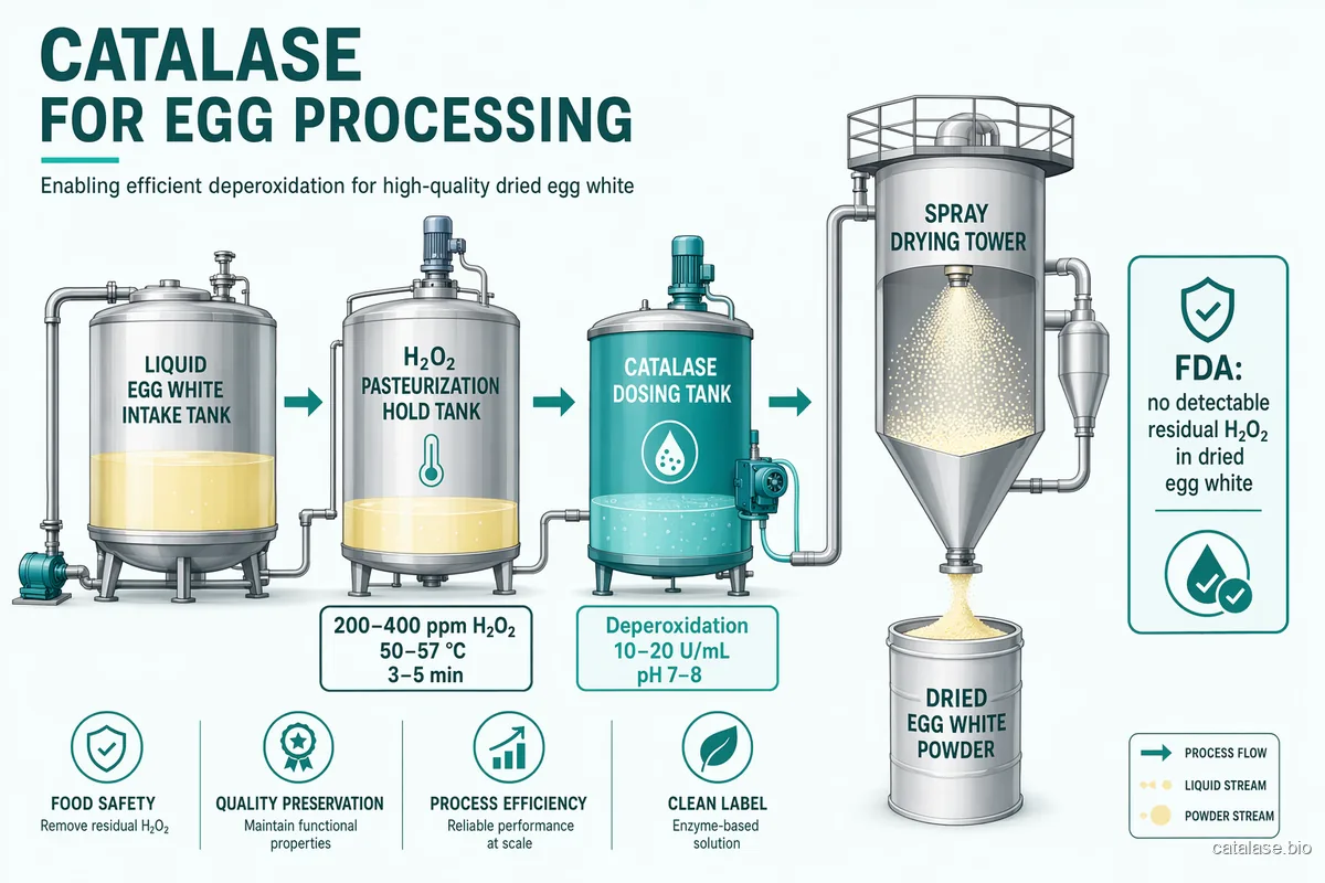 Catalase for Egg Processing — Removing H2O2 from Dried, Liquid, and Pasteurized Egg Products